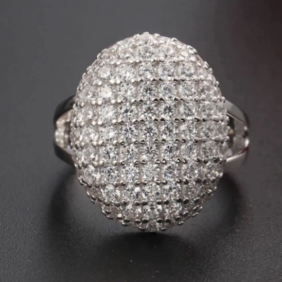 NEW BELLA 925 STERLING SILVER DIAMOND RING, BEAUTIFUL RING, SHINY RING - Picture 6 of 7